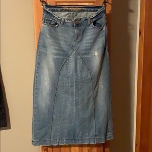Old Navy long denim skirt, size 6